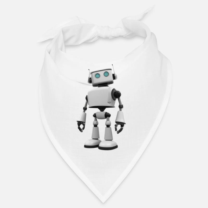 Robot 3D en blanc Bandana