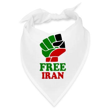 Free iran - Bandana - Weiß - Vorne