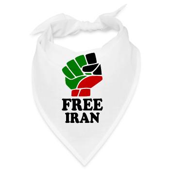 Free iran - Bandana - Weiß - Vorne