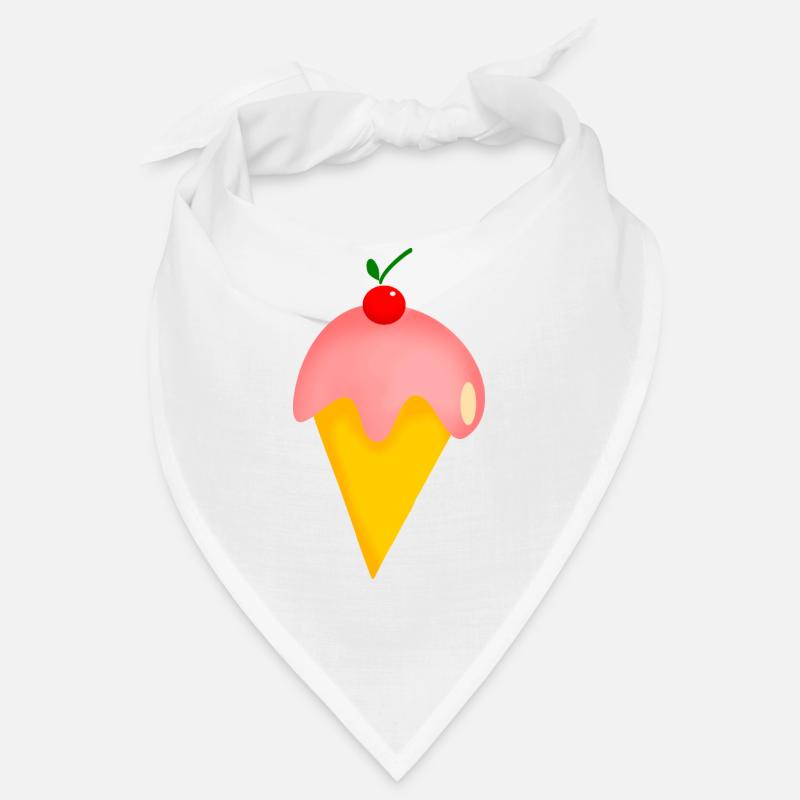 ERDBEERKIRSCH-EISCREME - Bandana - Weiß