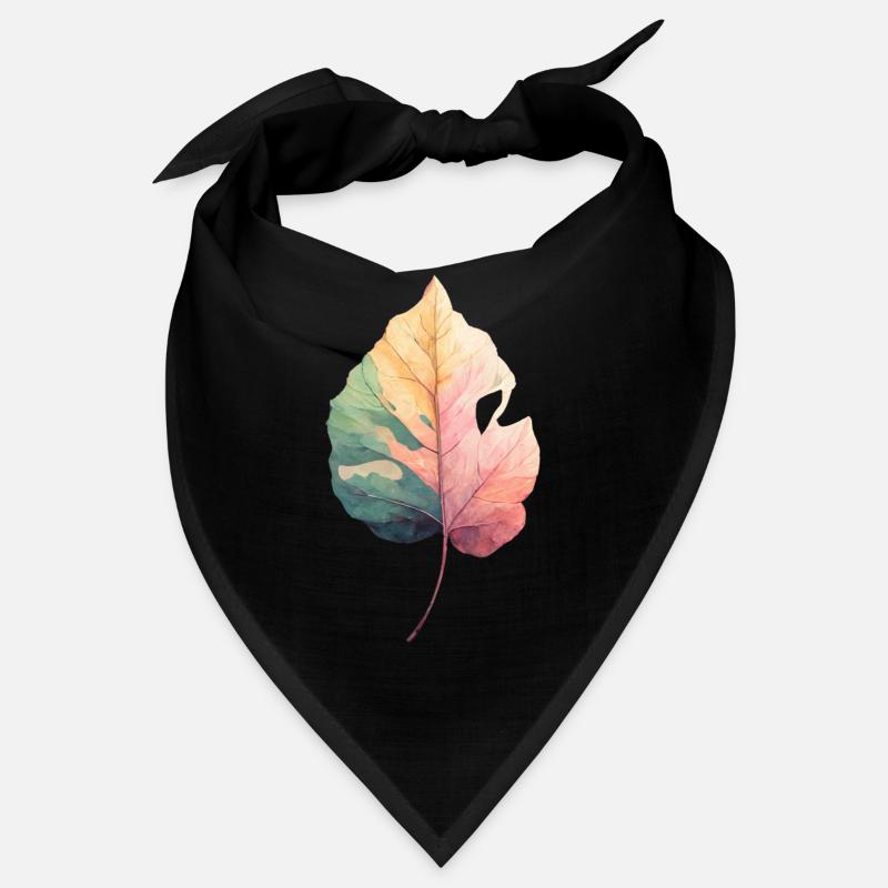 Feuille colorée - Illustration végétale stylisée Bandana