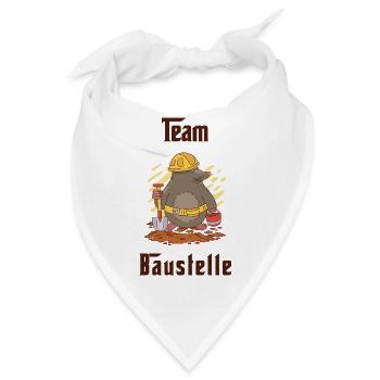 Team Baustelle - Bandana - Weiß - Vorne