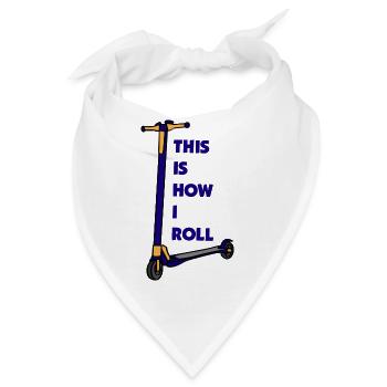 E-Scooter Roller Scooter - Bandana - Weiß - Vorne