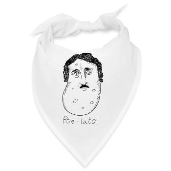 Edgar Allan Poe Poetato Wortspiel - Bandana - Weiß - Vorne