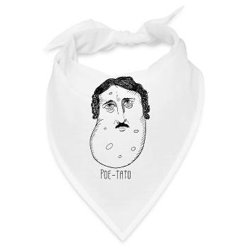 Edgar Allan Poe Poetato Wortspiel - Bandana - Weiß - Vorne