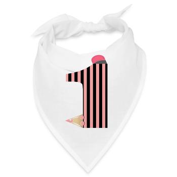 ZAHL 1 - NUMMER EINS BUNTSTIFTE - Bandana - Weiß - Vorne