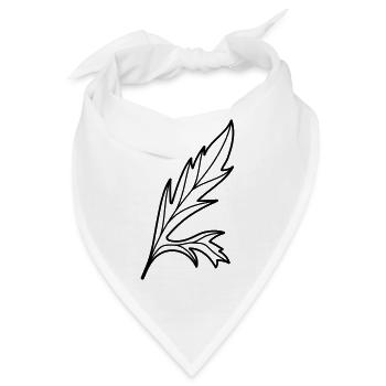 Mohn Blume - Bandana - Weiß - Vorne