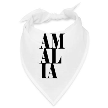 Amalia Name Vorname Moderne Schrift Wort Art - Bandana - Weiß - Vorne