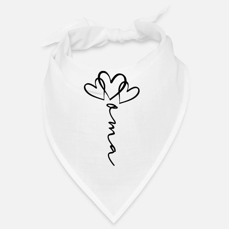 Granny Font Coeur Fleur Bandana