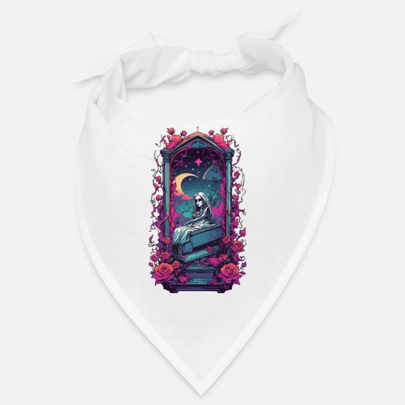 Neon Gothic Cemetery Occult Design Bandana