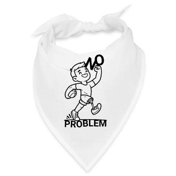 Bein Prothese ? Kein Problem ! - Bandana - Weiß - Vorne