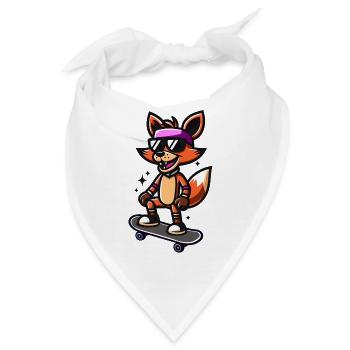 Skater Fox - Foxy Spielfigur - Bandana - Weiß - Vorne