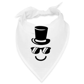 zylinder smileface - Bandana - Weiß - Vorne