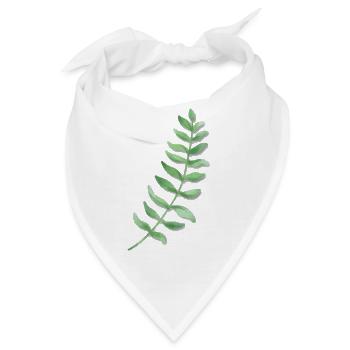 Blatt grün Efeu - Bandana - Weiß - Vorne