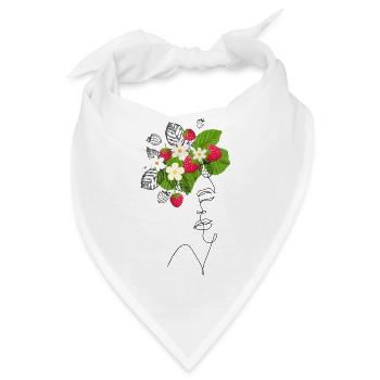 Strawberry Lady Lineart - Bandana - Weiß - Vorne