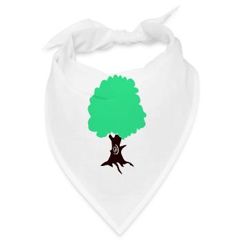 baum - Bandana - Weiß - Vorne