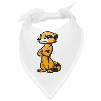 erdmännchen comic - Bandana - Weiß - Vorne