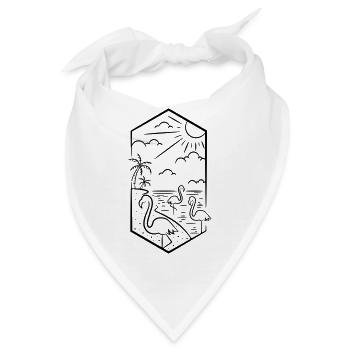 Flamingos - Bandana - Weiß - Vorne