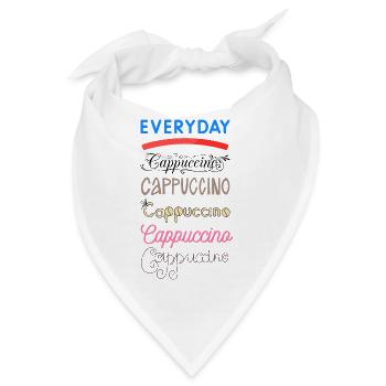 Cappuccino für jeden Tag - Bandana - Weiß - Vorne