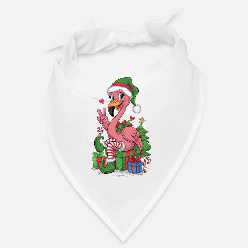 Flamingo Elfe Weihnachten Friedenshand Bandana