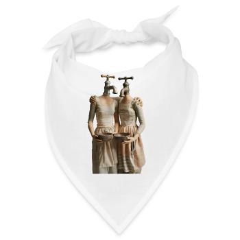 Surreale Wasserhahn Figuren - Bandana - Weiß - Vorne