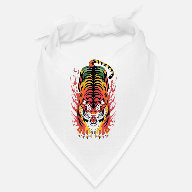 Flammenplatsch der Flammenflamme des lodernden Tigers Bandana