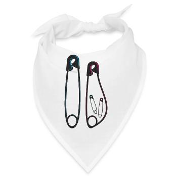 schwangerschaftankündigung Zwillinge Mädchen Bube - Bandana - Weiß - Vorne