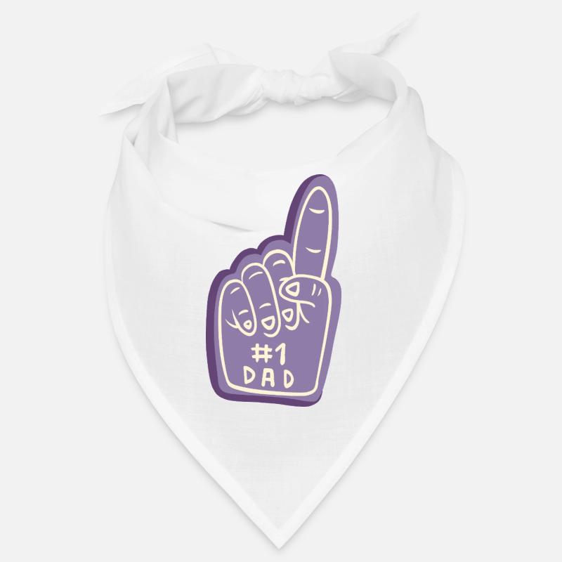 #1 Dad based on design - Bandana - white
