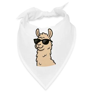 lama cool comic - Bandana - Weiß - Vorne