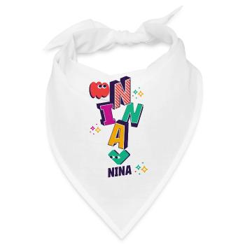 Nina Name First Name Nini Name Ninachen - Bandana - Weiß - Vorne
