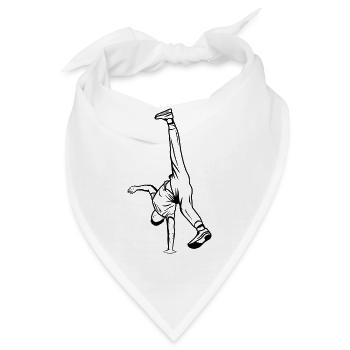 B Boy Skizze - Bandana - Weiß - Vorne