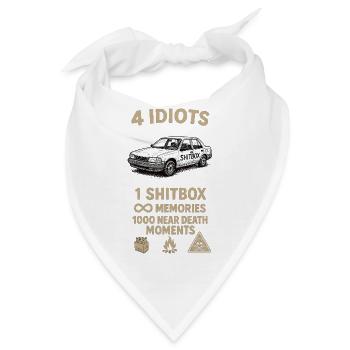 4 idiots 1car - Bandana - Weiß - Vorne