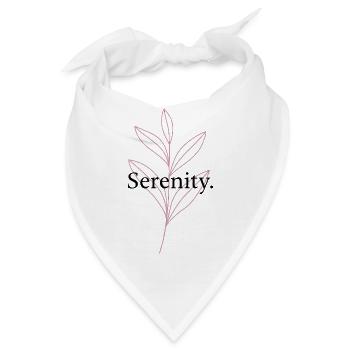 Minimalistische Illustration "Serenity" – Pflanzenkunst - Bandana - Weiß - Vorne