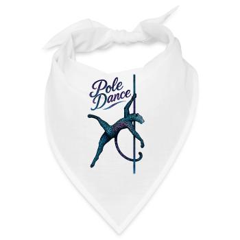 Pole Dance Leopardin Poledancerin Stange Geschenk - Bandana - Weiß - Vorne