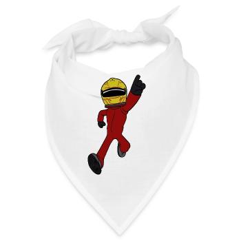Rennfahrer  - Bandana - Weiß - Vorne