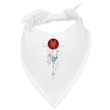Okkultes Symbol – Rote Mystik & Dark Aesthetic - Bandana - Weiß - Vorne