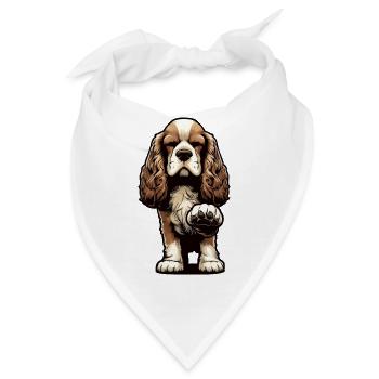 Cocker Spaniel Cockerhund Cocker Spaniel Besitzer - Bandana - Weiß - Vorne