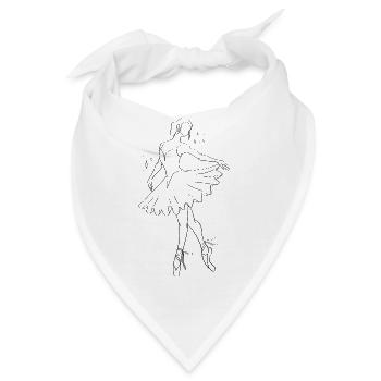 Lineart Ballerina - Bandana - Weiß - Vorne