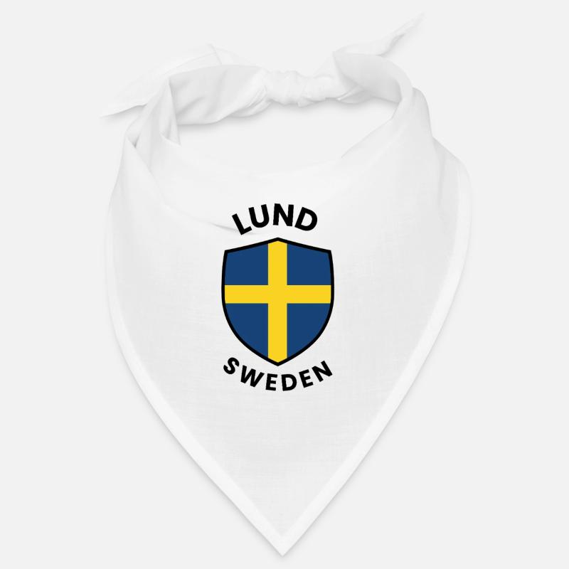 Drapeau du bouclier de Lund en Suède Bandana