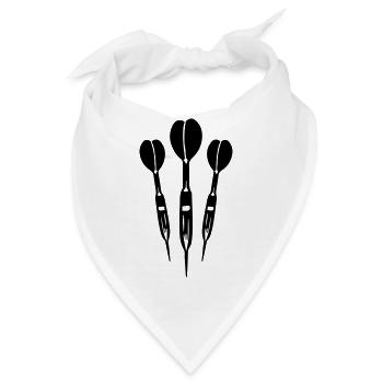 Dartpfeil Symbol - Bandana - Weiß - Vorne