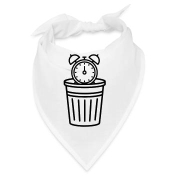 Wecker im Mülleimer Zeit - Bandana - Weiß - Vorne