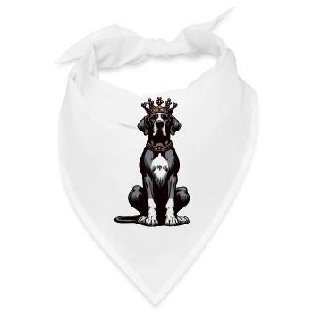 Deutsche Dogge Doggen Doggenbesitzer Doggenfan - Bandana - Weiß - Vorne
