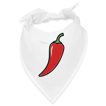 Chili Schote Scharf Comic - Bandana - Weiß - Vorne