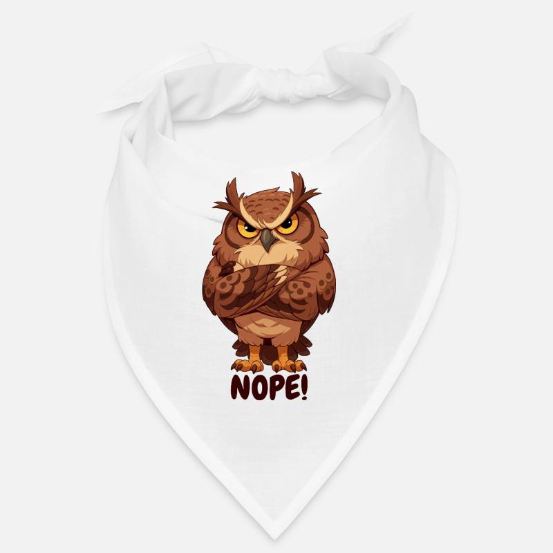 Nope! Grim owl with attitude Bandana