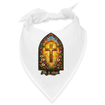 Auferstehung He is Risen Ostern Jesus - Bandana - Weiß - Vorne