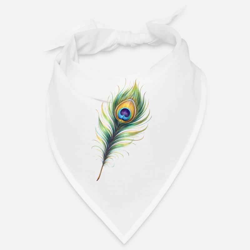 Illustration de plume de paon Élégance élégante Bandana