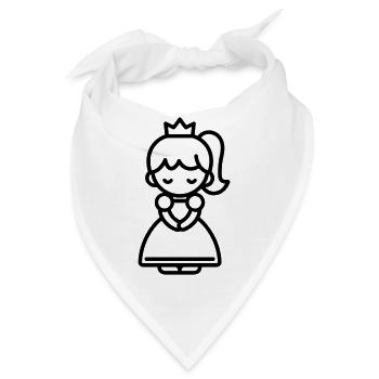 Prinzessin - Bandana - Weiß - Vorne