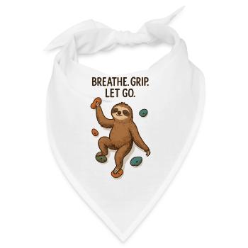 Zen Faultier: Grip Let Go Klettern - Bandana - Weiß - Vorne