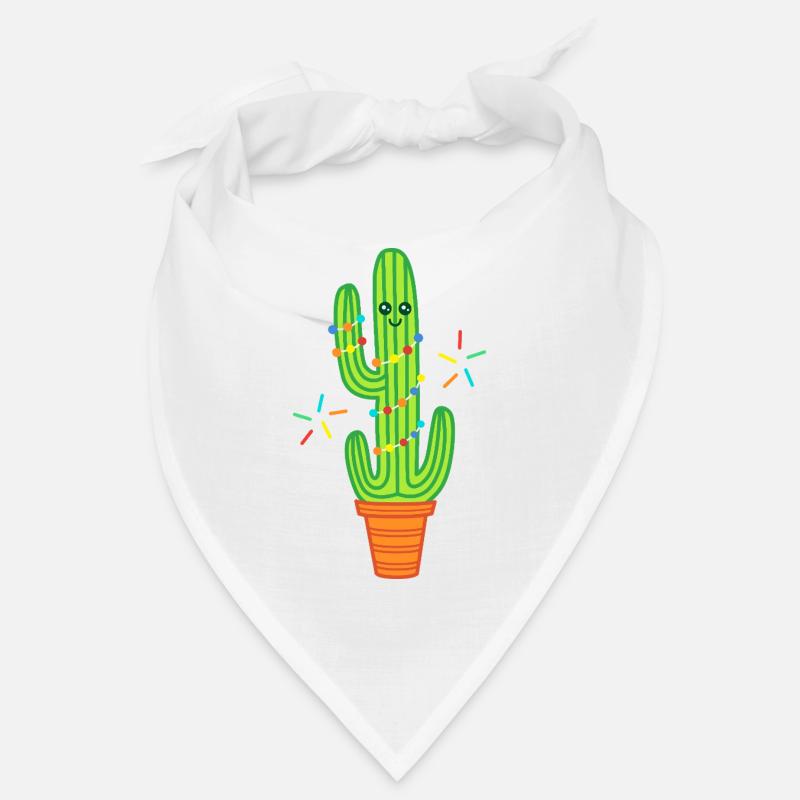 Cute Comic Cactus Green Bandana