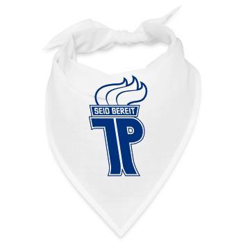 JP - Junge Pioniere Logo (Farbe änderbar) - Bandana - Weiß - Vorne